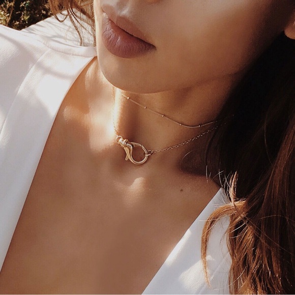 Are You Am I Dainty Ball Chain Choker - Picture 2 of 4